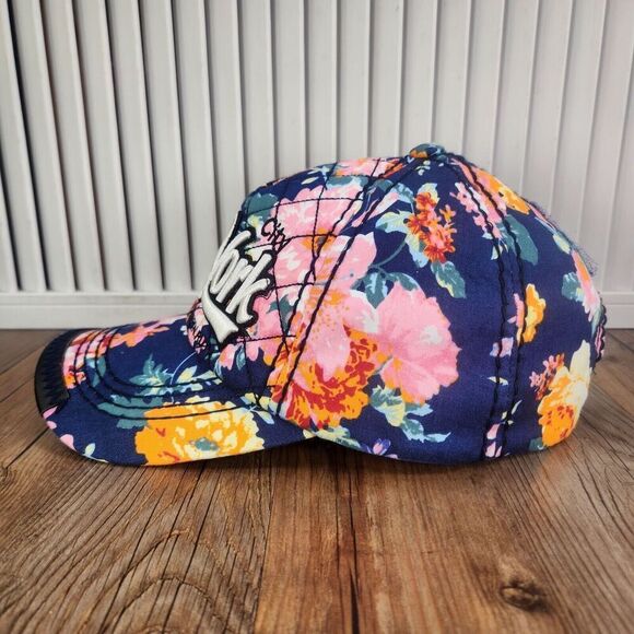 Robin Ruth New York City Quilted Floral Snapback Hat Cap Colorful Flower Fashion - Picture 6 of 10